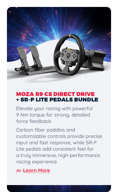 MOZA R9 CS Direct Drive + SR-P Lite Pedals Bundle